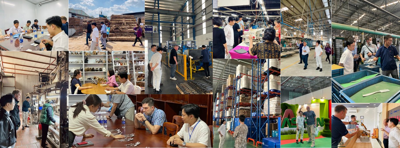 Vietnam B2B team on factory visits and supplier evaluations across Vietnam